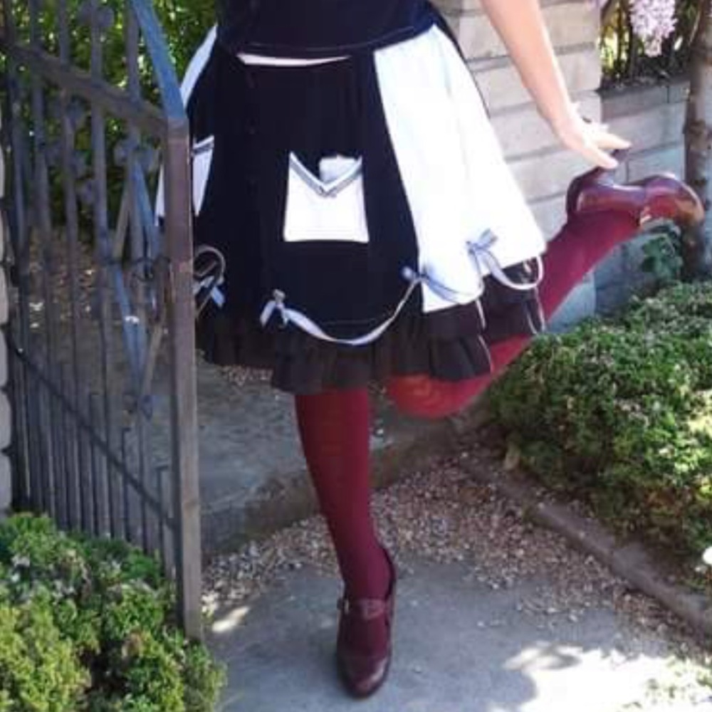DIY Blue and white big top Lolita skirt